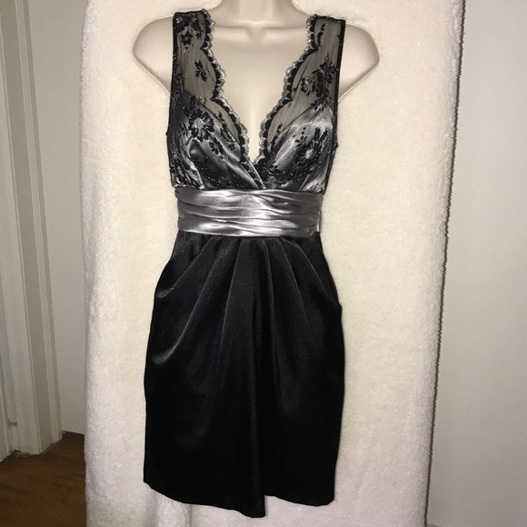 LOVE Dresses & Skirts - ❌SOLD❌LOVE TEASE black and silver party dress